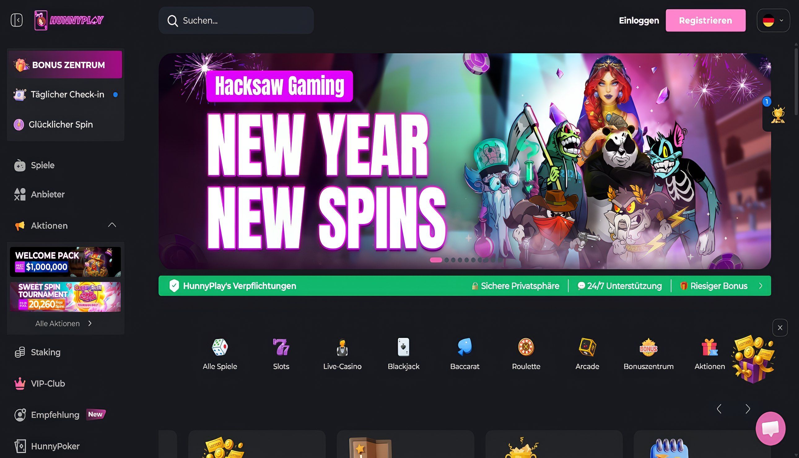 HunnyPlay.io desktop screenshot 1